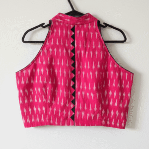 Sleeveless High Neck Ethnic Blouse