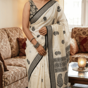 Bhagalpur Silk Sleeveless Blouse