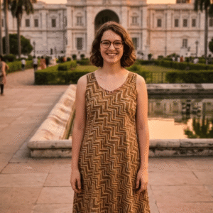 Long Flared Dress 100% cotton