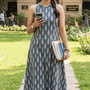 Long Flared Dress 100% cotton