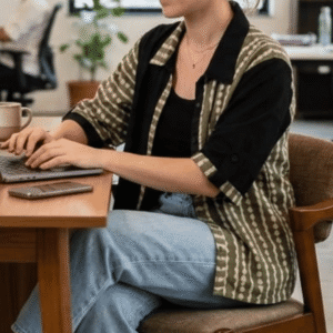 Hand block Dabu print cotton flex Shirt