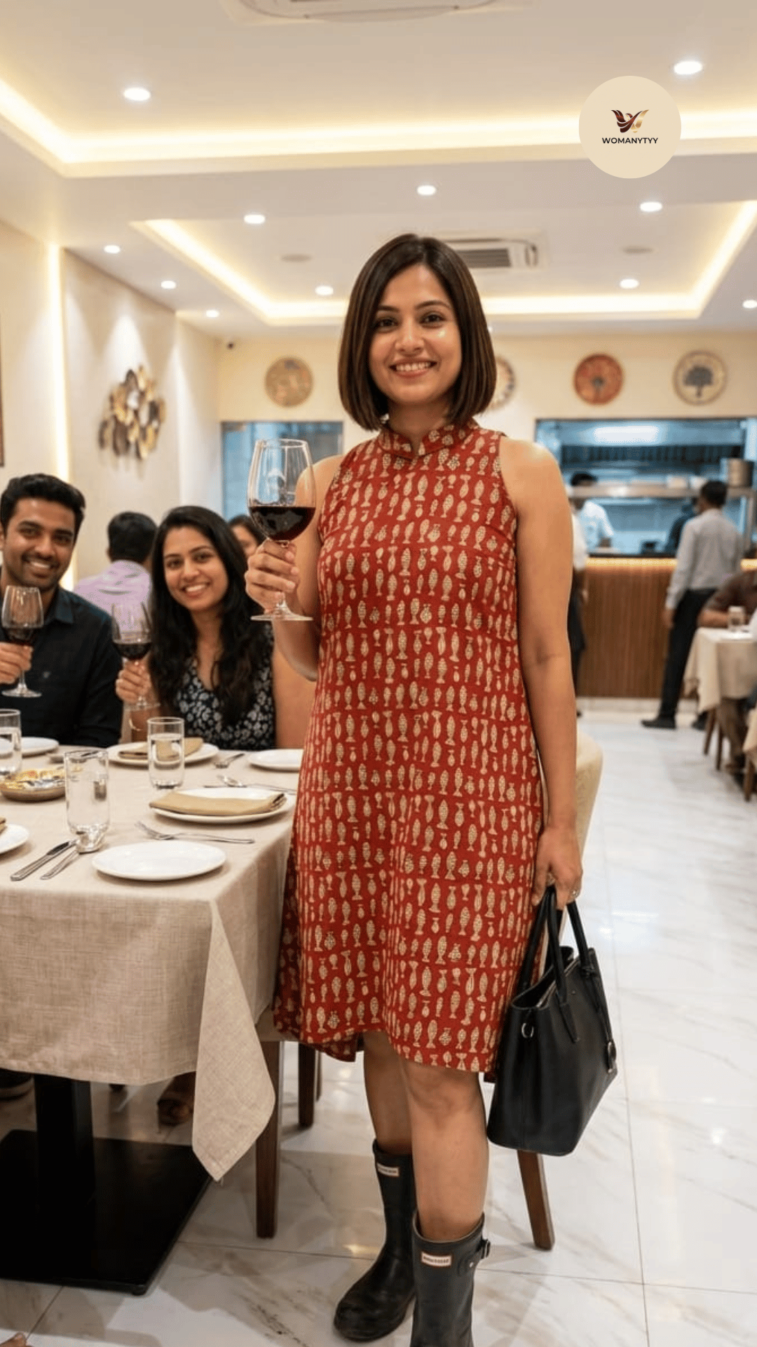 Long Flared Dress 100% cotton