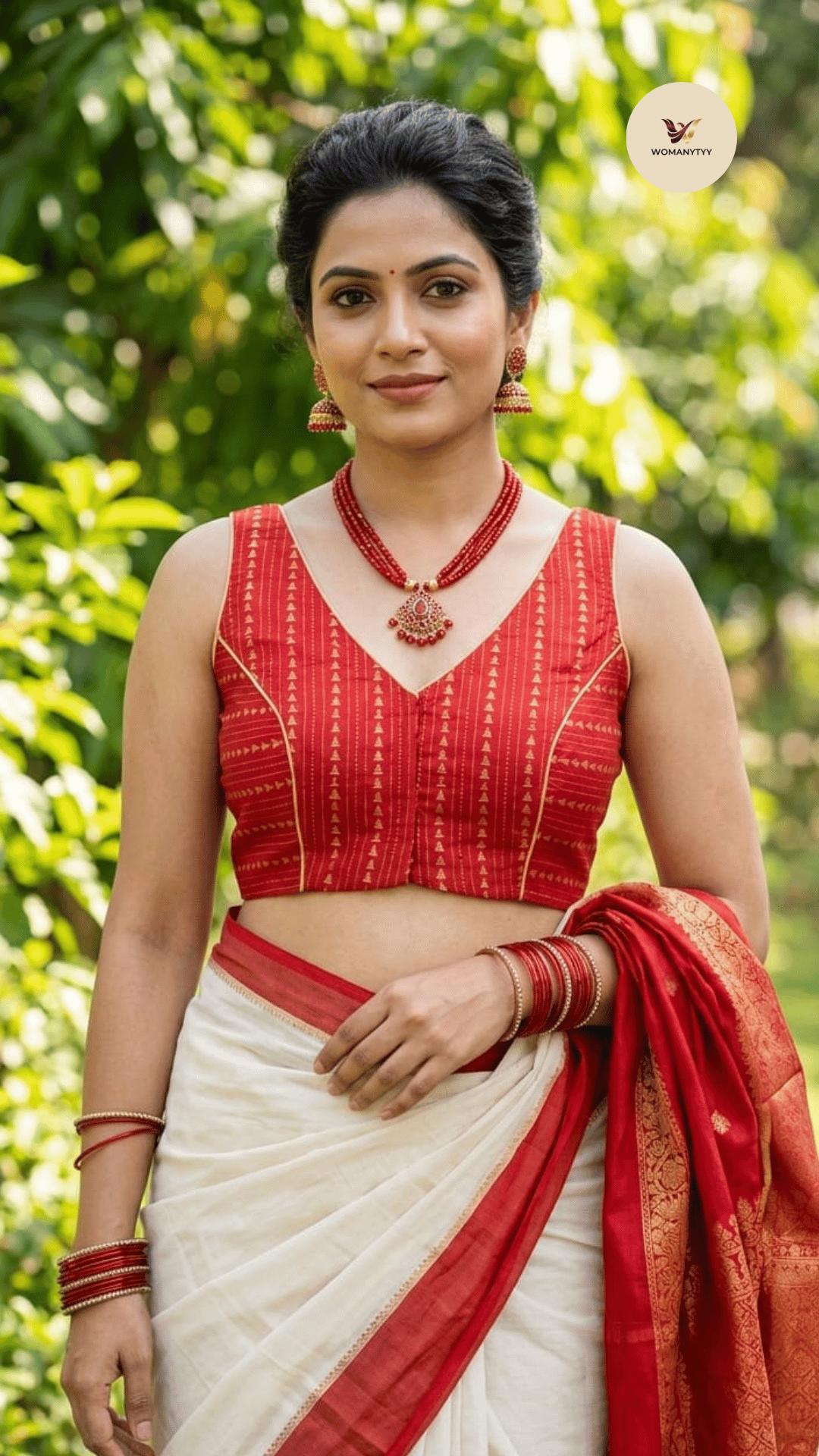 Fabric raw Sleeveless Blouse