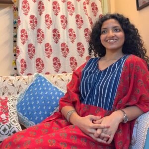 100% cotton Kaftaan Pure bagru print