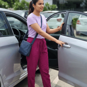 Movish pink ankle length straight pants