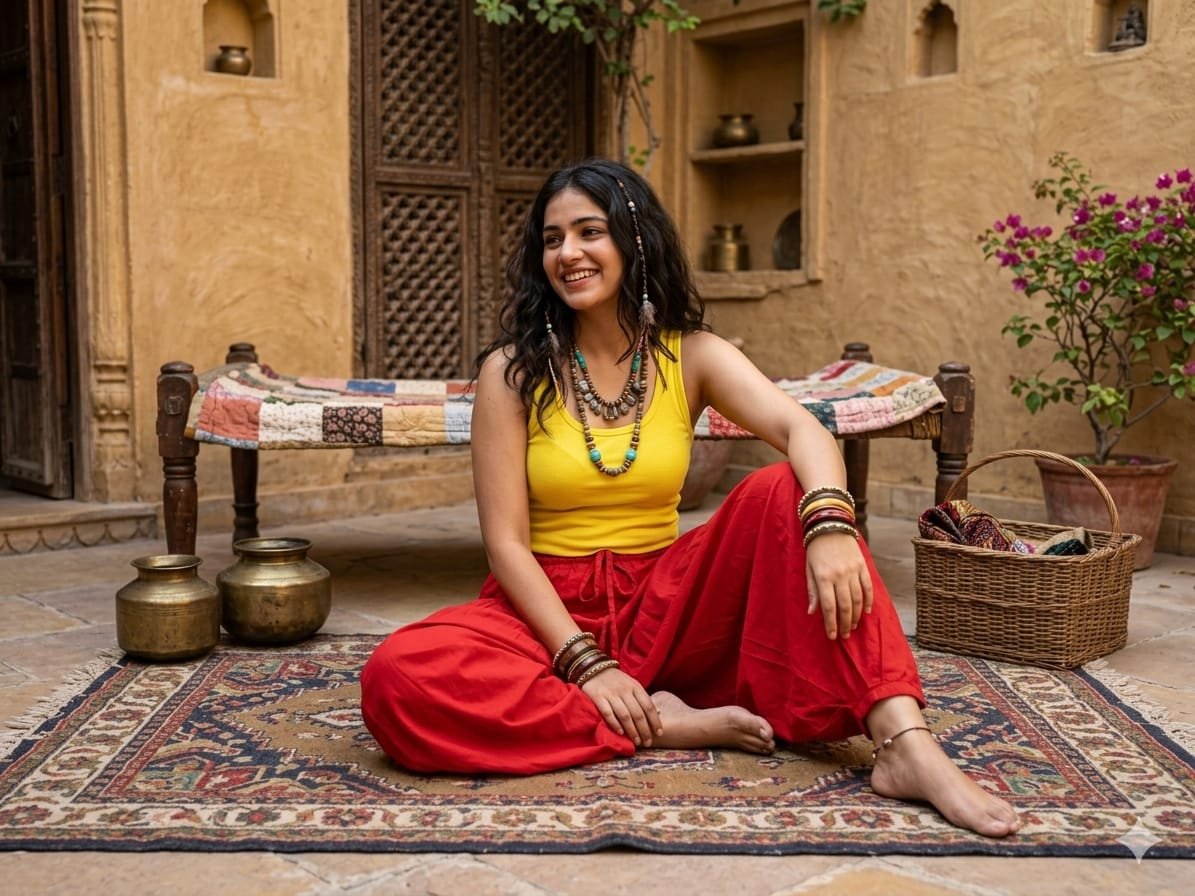 Vibrant Red Harem Pants – Bold Comfort, Effortless Style