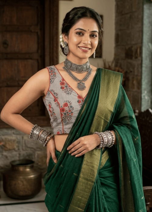 V neck sleeveless Princess cut blouse.