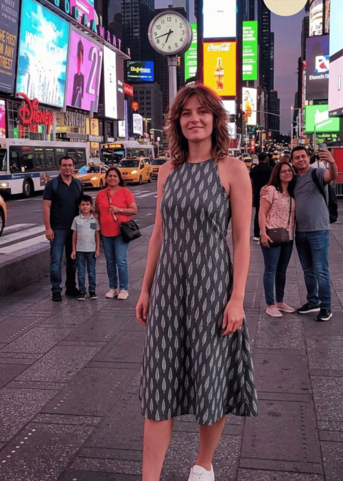 Long Flared Dress 100% cotton