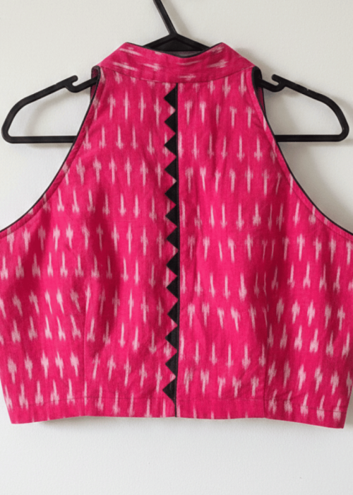 Sleeveless High Neck Ethnic Blouse