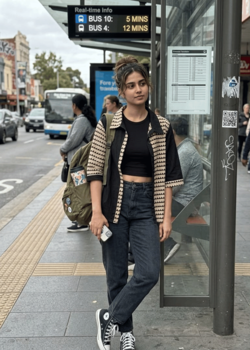 Hand block Dabu print cotton flex Shirt