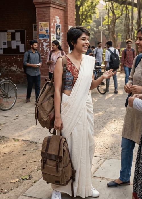 V neck sleeveless Princess cut blouse.