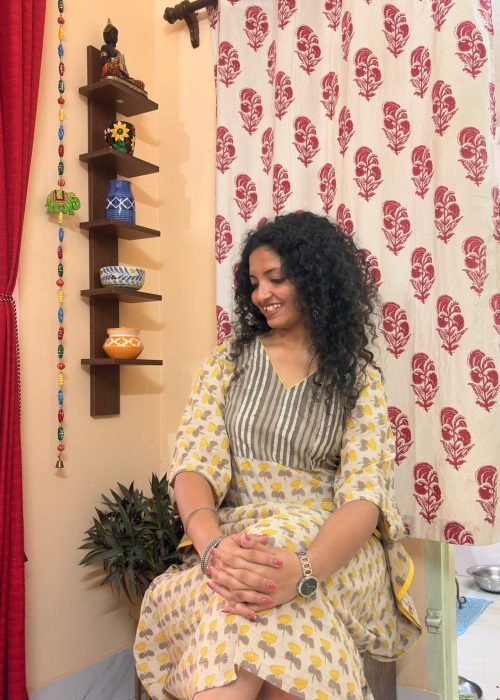 100% cotton Kaftaan Pure bagru print