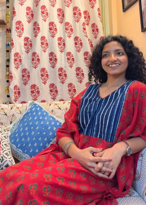 100% cotton Kaftaan Pure bagru print