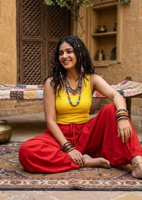 Vibrant Red Harem Pants – Bold Comfort, Effortless Style